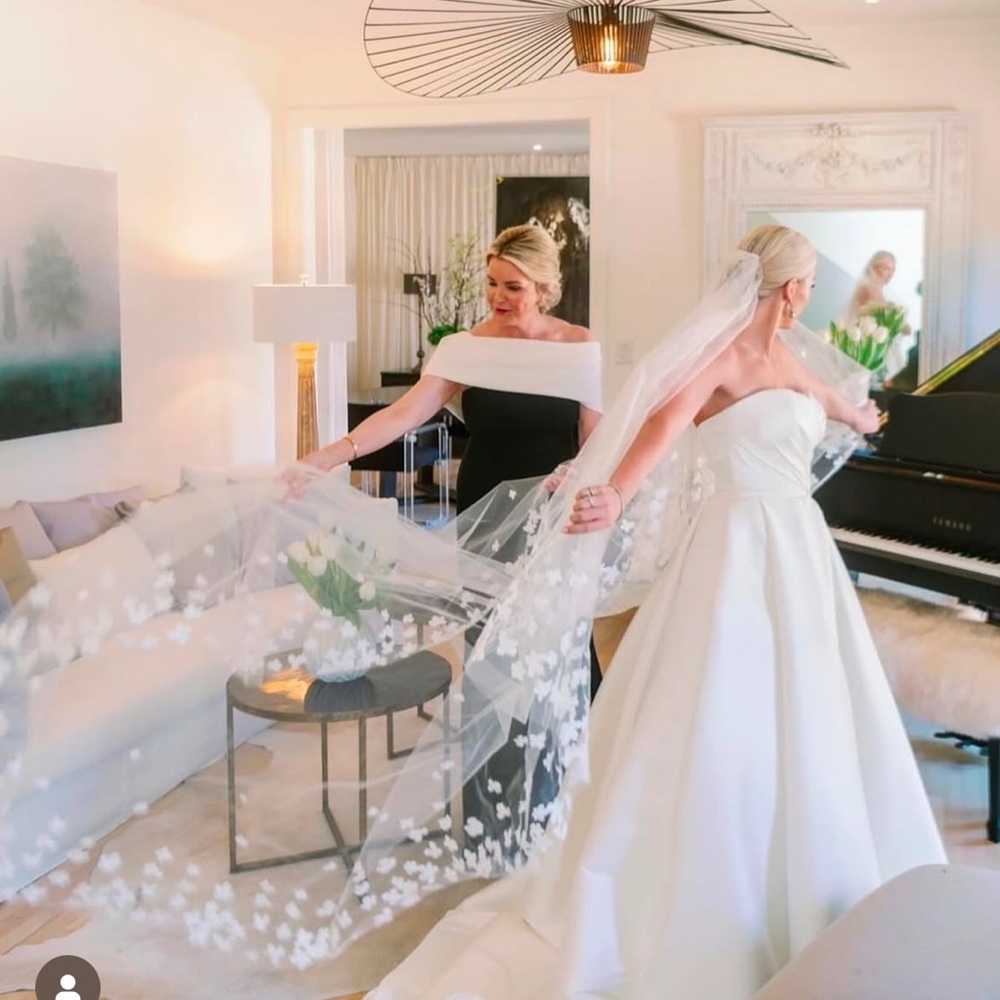 Toni federici Prince Charming veil cathedral length